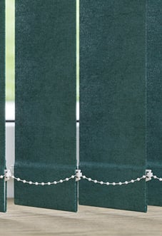 Flori Faux Suede (Blackout), Deep Teal - Vertical Blind Slats